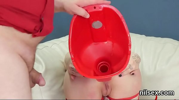 Frisky kitten is brought in anus loony bin for ...