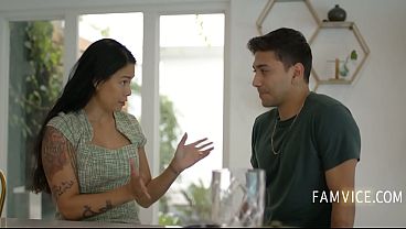 Latina Step Mom Teaches Me Manners