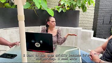 Latina with a big butt fucks her employee with a thick dick after the meeting