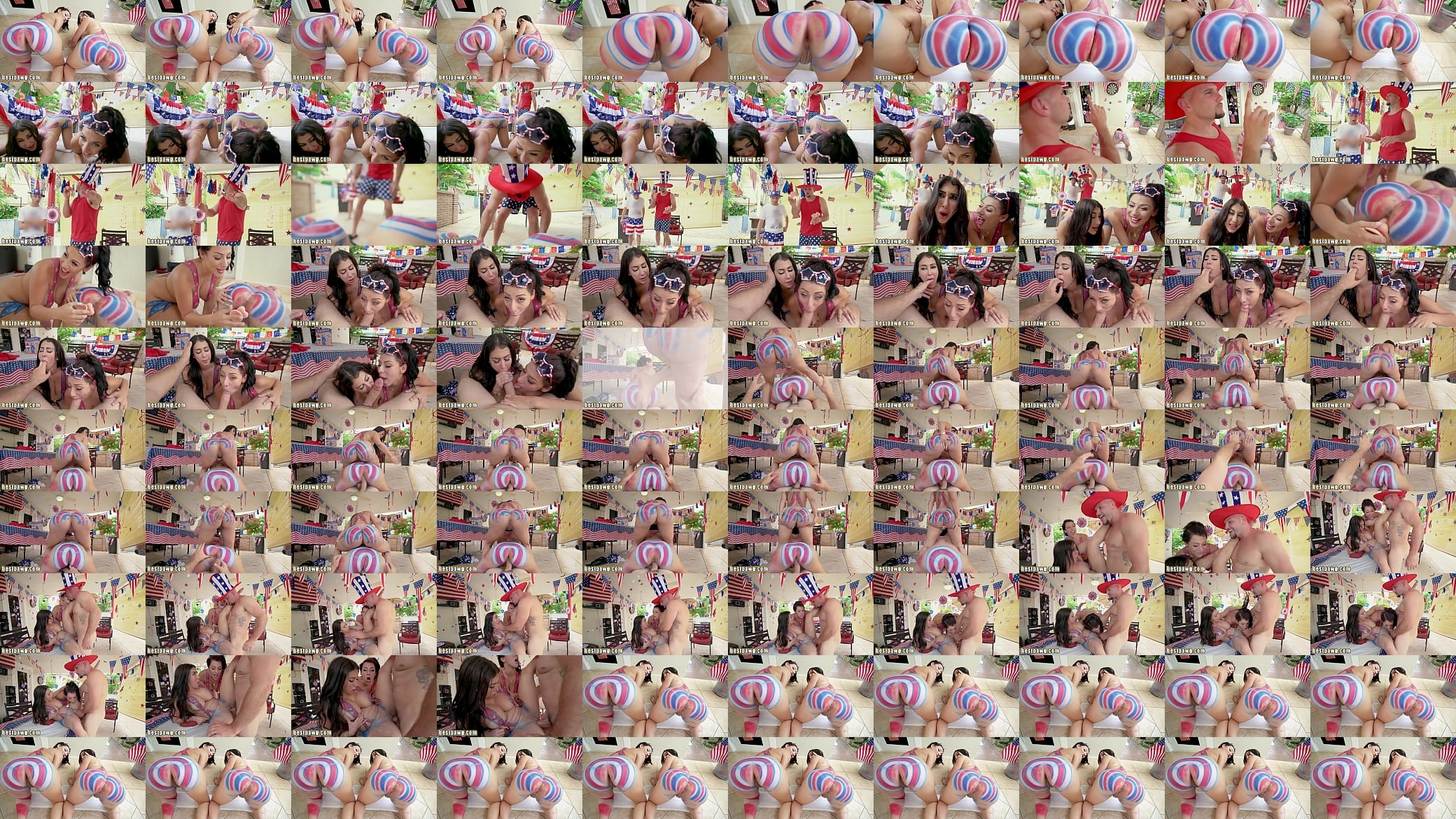 Big Booty 4th of July Celebration Threesome With Hot Pawg&#039;s Valerie Kay And Valentina Jewels 预览图