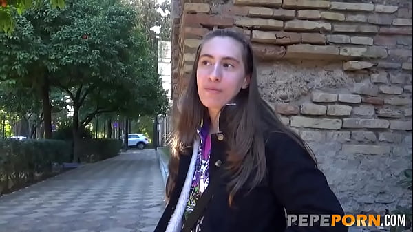 18yo VIRGIN opens her pussy up with a BIG COCK. She only had licked cocks before!
