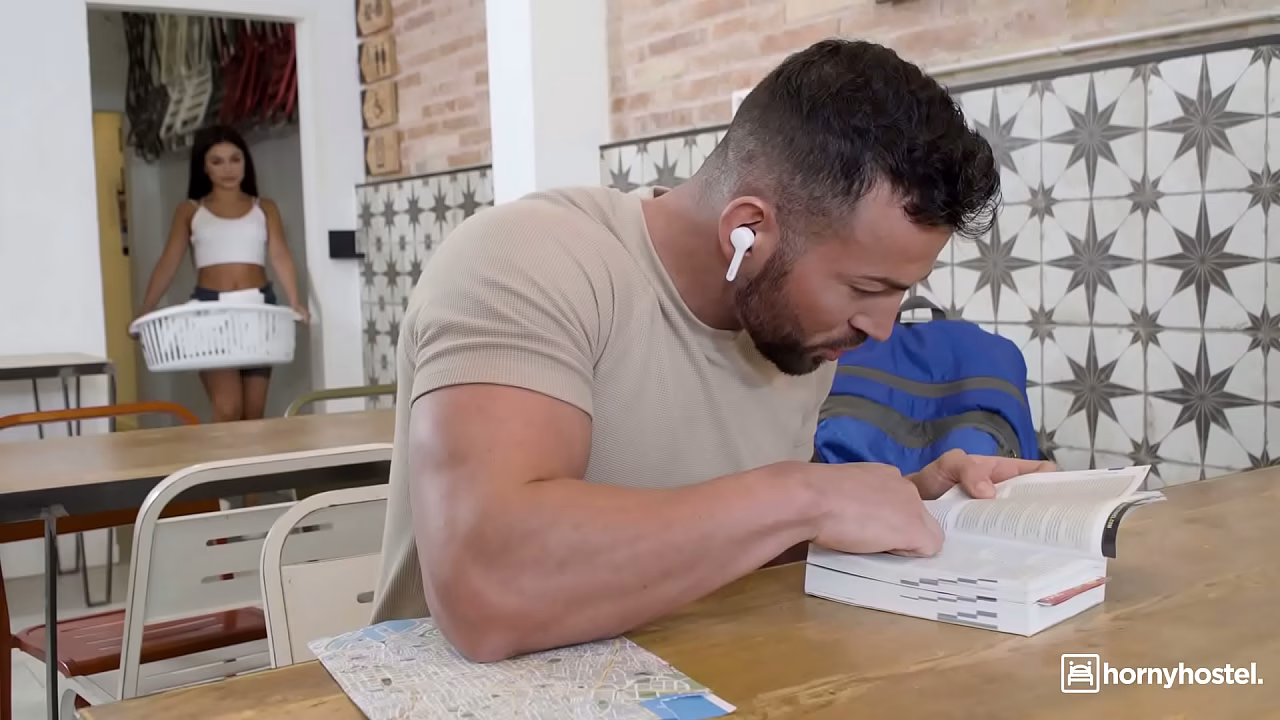 Squirting Brunette Nearly Caught by Janitor While Fucking Part 1