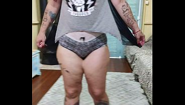 Curious Goddess - Getting naked, just wearing Converse sneakers, showing off my ass, my pussy, my tits.