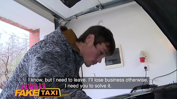 Female Fake Taxi Mechanic gives horny hot blonde a full sexual service