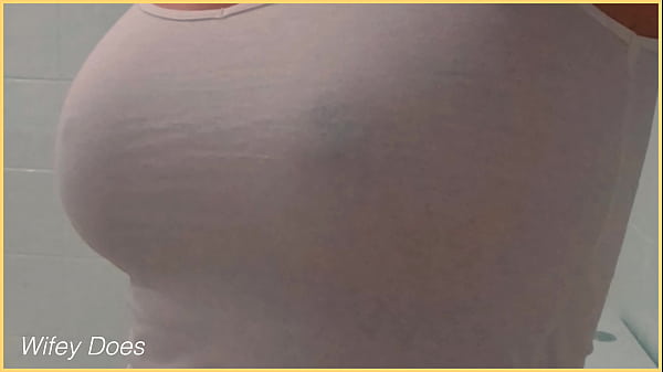 Wife amazing shower wet shirt