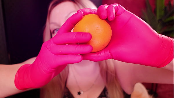 ASMR: nurse gloves and eating oranges!