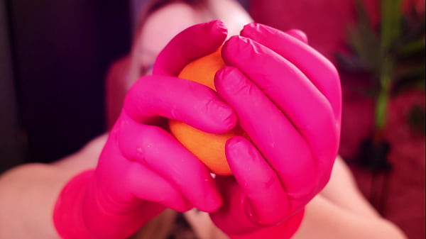 ASMR: nurse gloves and eating oranges!