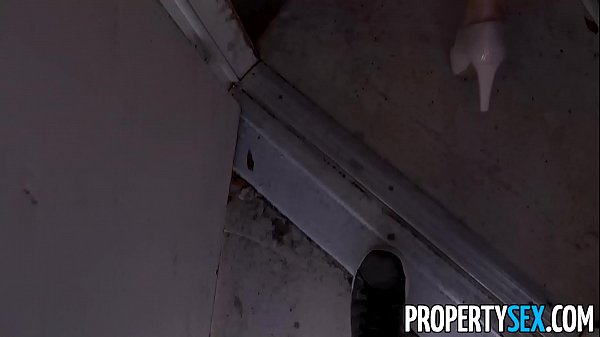 PropertySex - Agent with big tits fucks handyman in laundry room