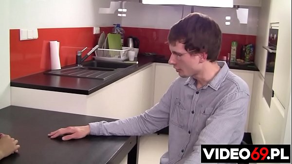 Polish porn - Sexy MILF teacher with glasses seduced the student