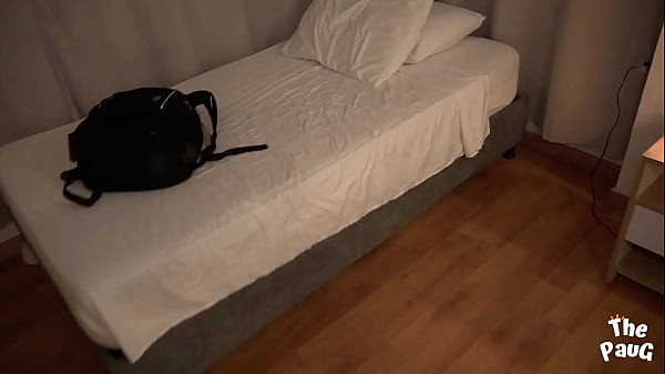 Sharing a hotel room with my MILF stepmom is very tempting