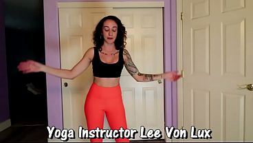 Yoga teacher Lee VonLux pees her yoga pants