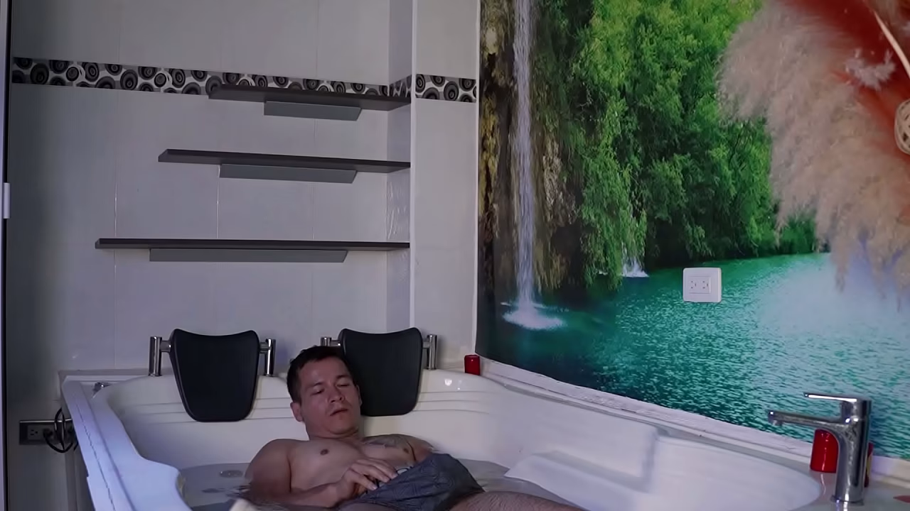 A dip in the jacuzzi while I imagine my neighbor moaning