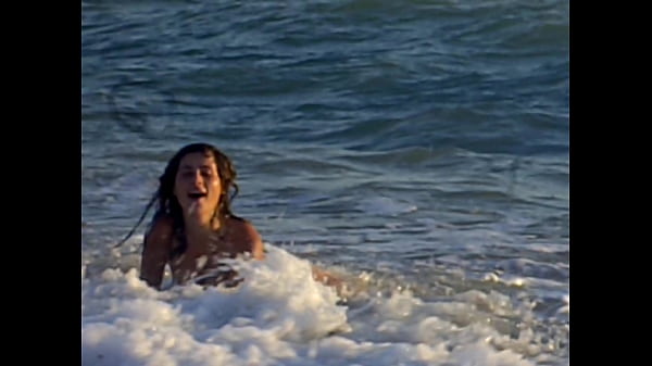 naked flat chested hairy public beach