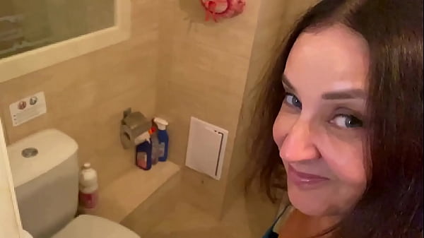 A walk with my stepmom continued with a daring hard fuck on the washing machine!