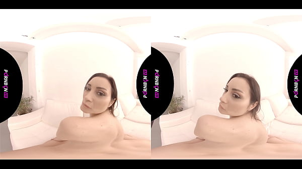 VR Italian brunette milf masturbating and talki...