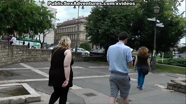 Cock-hungry brunette in public sex