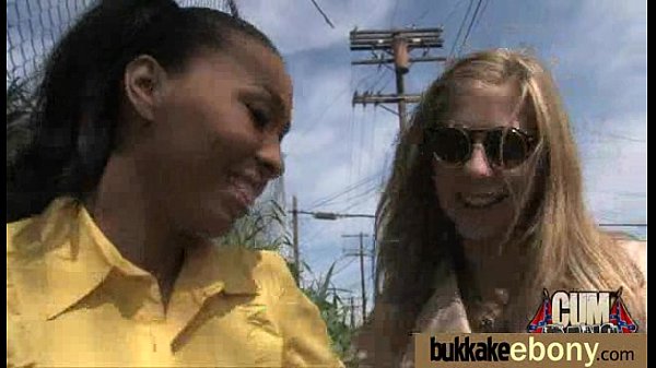Ebony girl gang banged and covered in cum 6