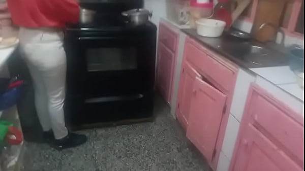 Stepmom was finishing cooking and I took her to the bedroom to suck her pussy