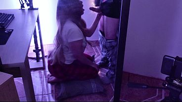 I like to Blow him off before he goes to bed