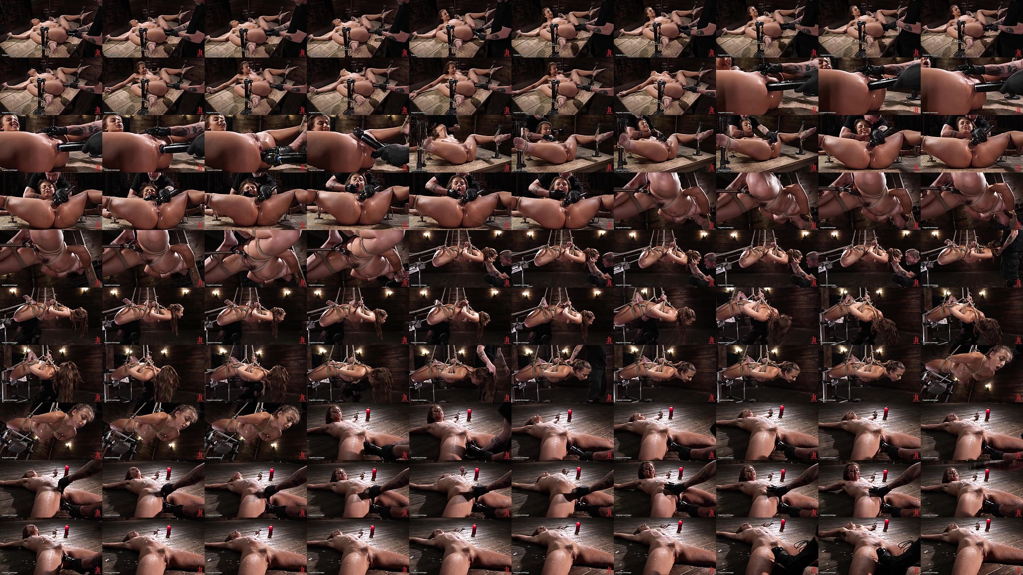 Hogtied in the air babe machine fucked 预览图