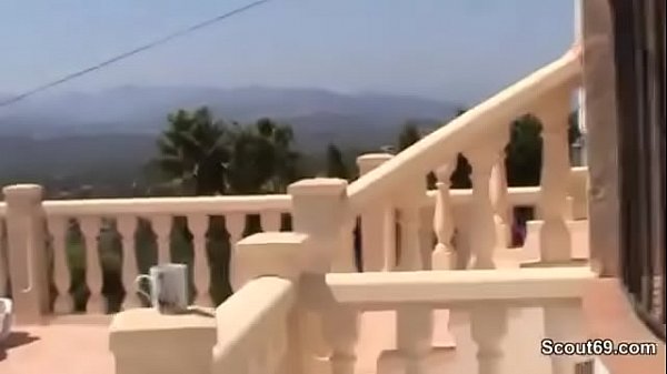 Pool Boy Fuck two Young Skinny Teen with Condom and Cum in Mouth