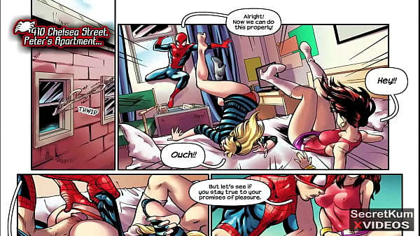 Download Video - Spider-Man - Our Valentine - Marvel superhero Threesome