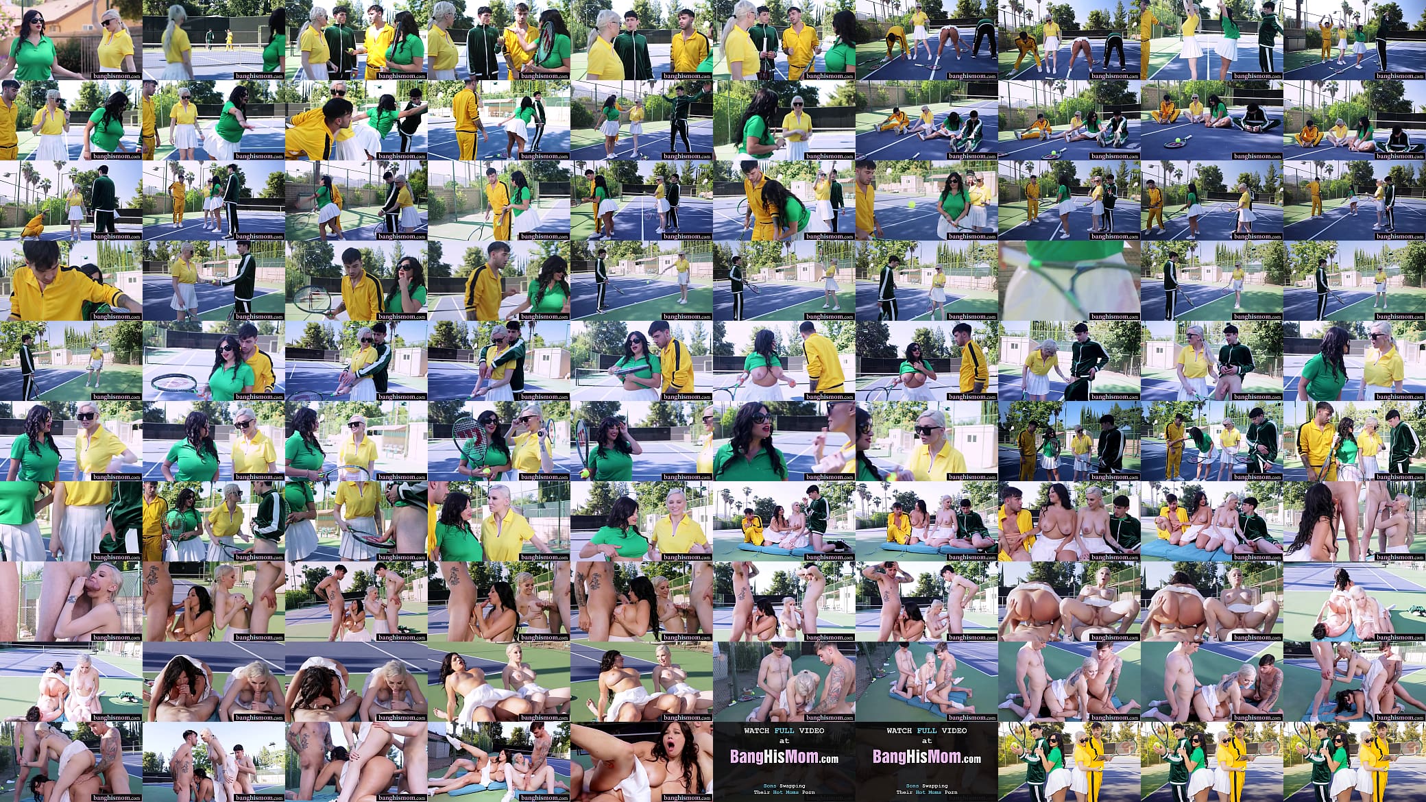 Tennis Game With Two Gorgeous MILFs Turn Into Hot Foursome 预览图