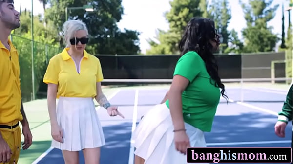 Tennis Game With Two Gorgeous MILFs Turn Into Hot Foursome