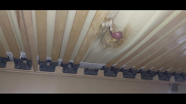 I fuck the hole in the mattress and ejaculate s...