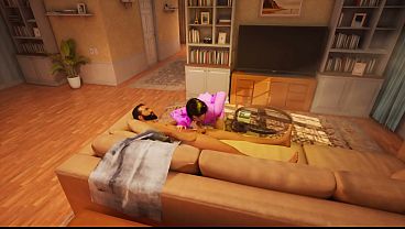 3D Art - A League zoomer pauses her farm to bust a quick nut