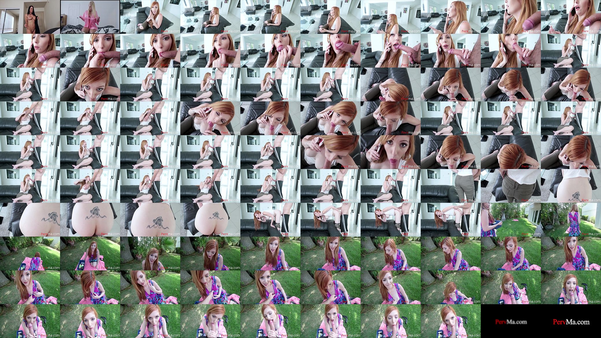 Ginger MILF Fucks Stepson While On Call With Husband 预览图