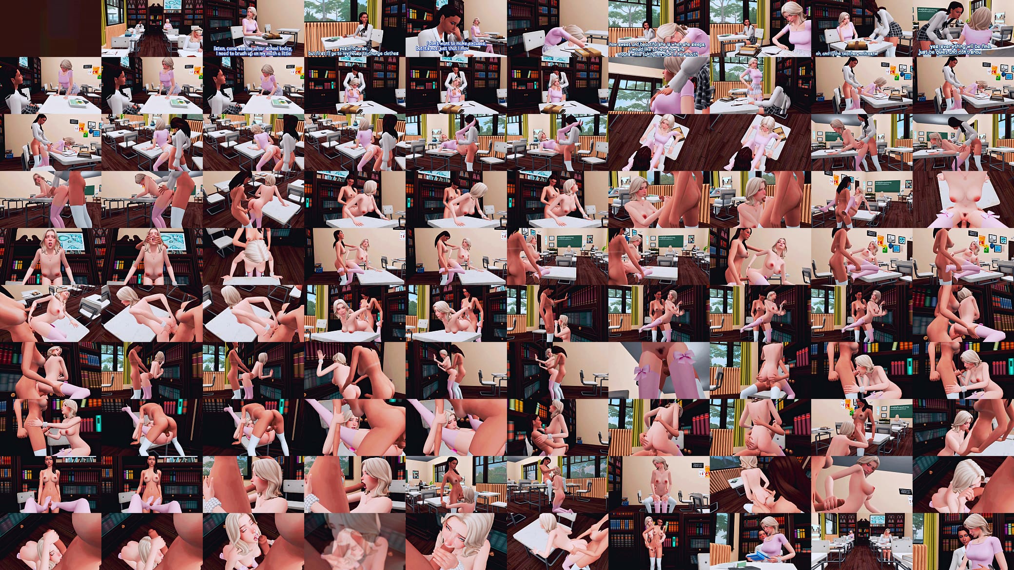 futanari student seduced and fucked her classmate hard in the classroom sims me hentai 预览图