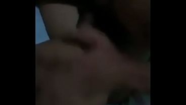 hot brunette married woman with a sexy cuckold husband moaning with lust 