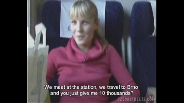naughty blonde paying a blowjob on the bus