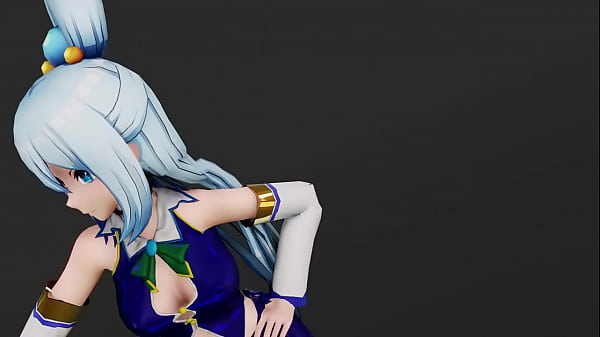 Sexy Aqua dancing and undressing slowly | KONOSUBA MMD