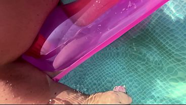 Pool Thong Tease, Inflatable Pool Play and Messy Outdoor Finale
