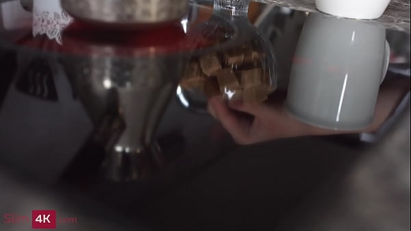 Download Video - Coffee and Amalia Davis' lingerie tempted guy into fucking