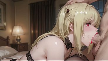 Misa Amane Hentai Cosplay. Lazy Wife Misa Amane Serves Herself for Dinner (AI)