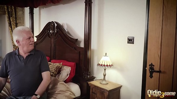 Sexy girl and her girlfriend get hardcore fucked by old man in hotel room
