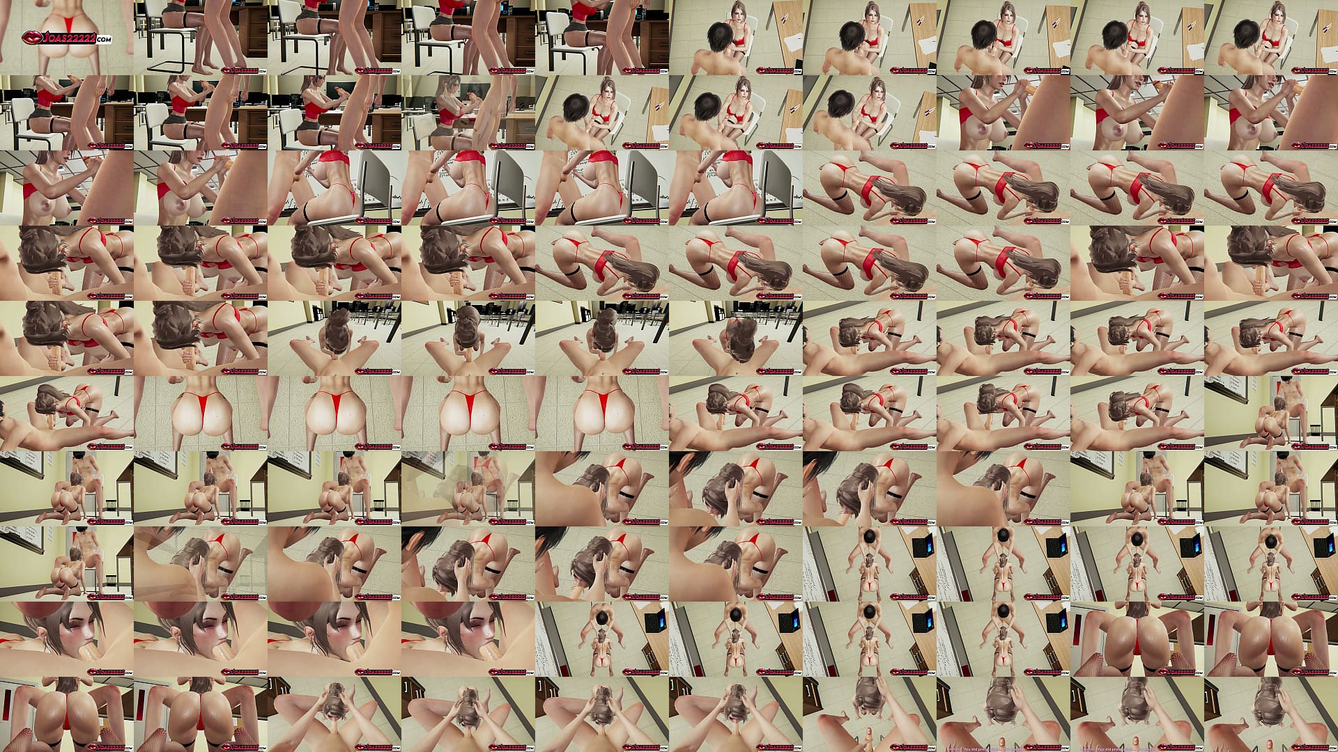 Sexy Teacher Jo in Red Bikini - The Ultimate Blowjob and Deepthroat for Monster Dick with Cumshot - 3D Hentai 预览图
