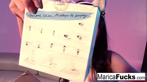 Marica gets a gift box of sex toys to use!