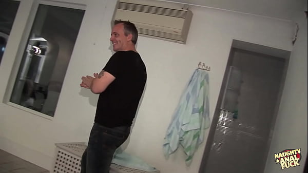 Two slutty big tits friends get anal fucked in the gym by a monster cock.