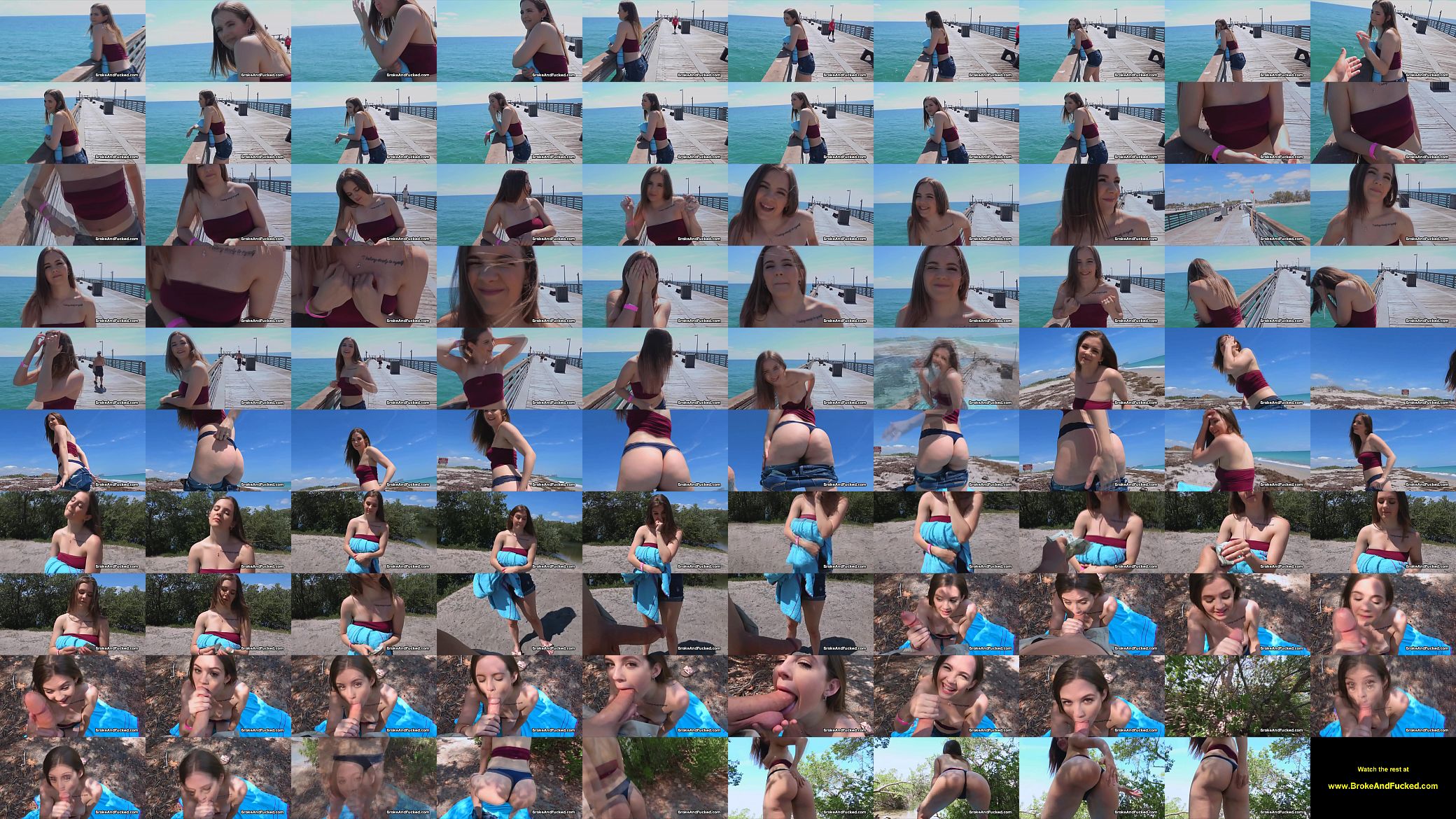PAWG teen blows stranger on the beach for cash 预览图