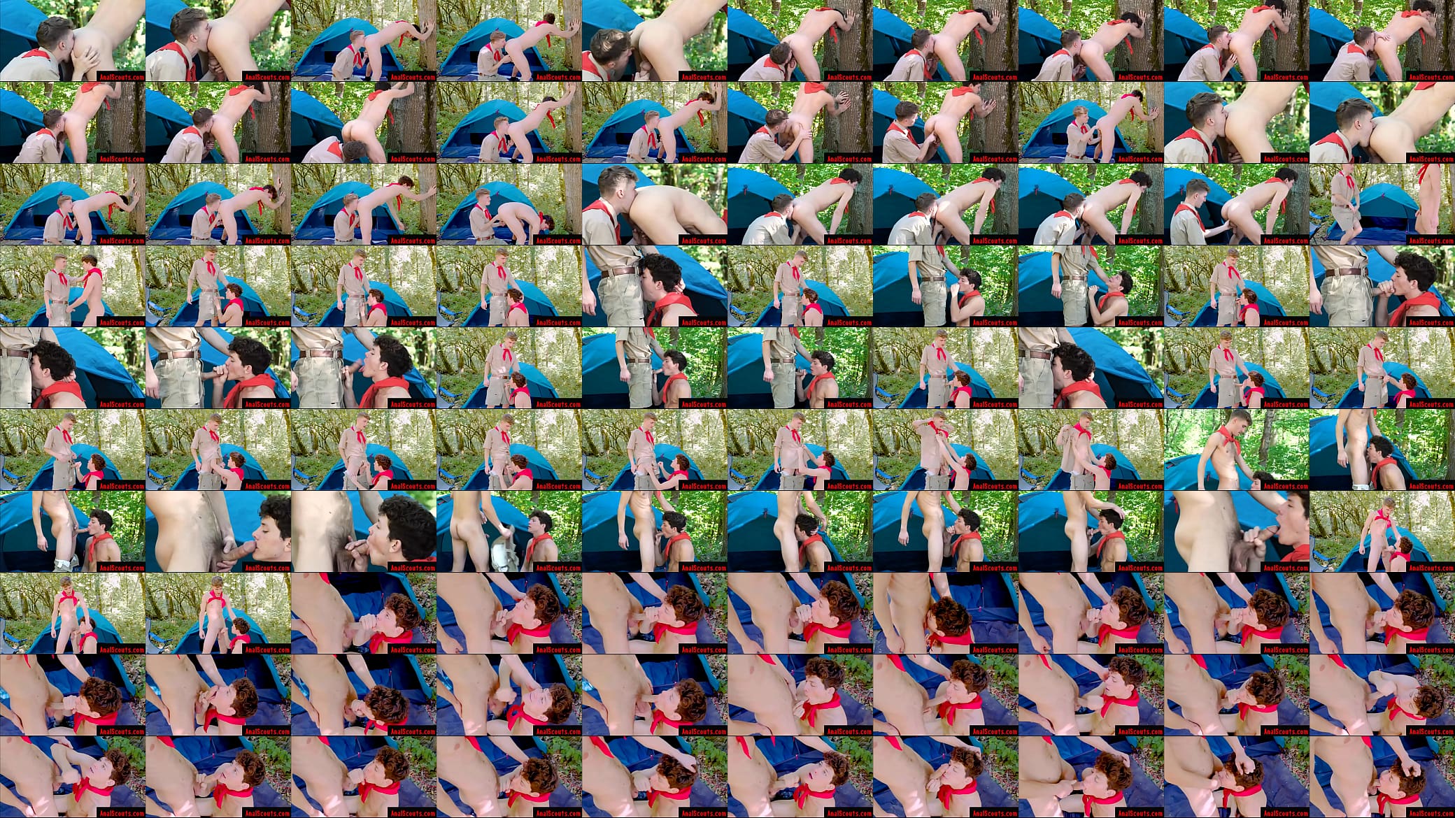 Gagging on Scout Master cock 预览图