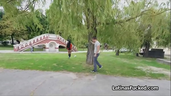 Latina football chick swaps ball for cock