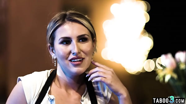 Hot blonde waitress Paige Owens double penetrated after hours by big cocks
