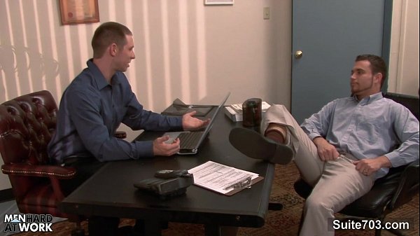 Download Video - Gorgeous gay gets ass banged in the office