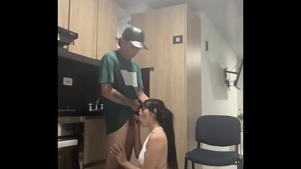 My stepbrother fucked me in the kitchen