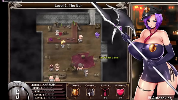 Karryns Prison Part 2 Spanking and bathroom cumshots, Sexy Warden Hentai Game