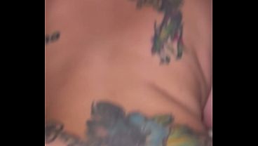 Big cock goes in and out of pussy from the back of her fat ass
